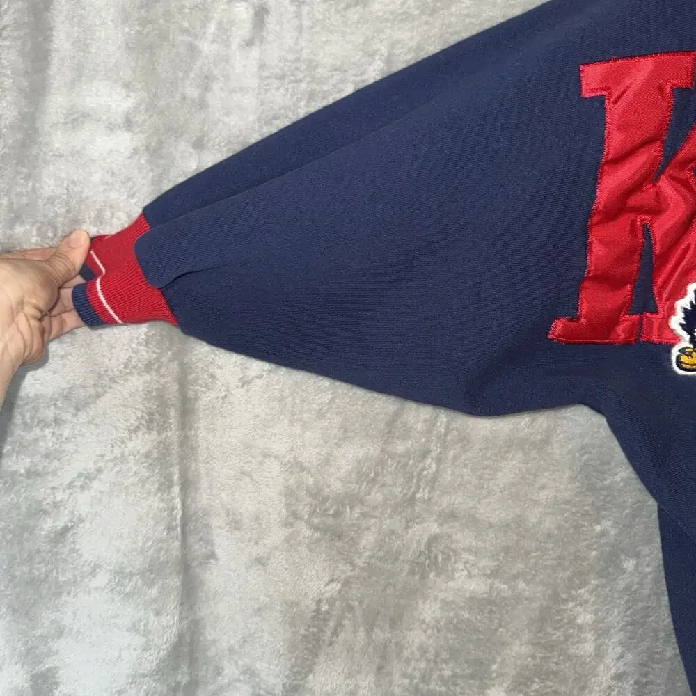 Vintage 90s Kansas Jayhawks Embroidered Crewneck Sweatshirt KU SZ Med Collegiate